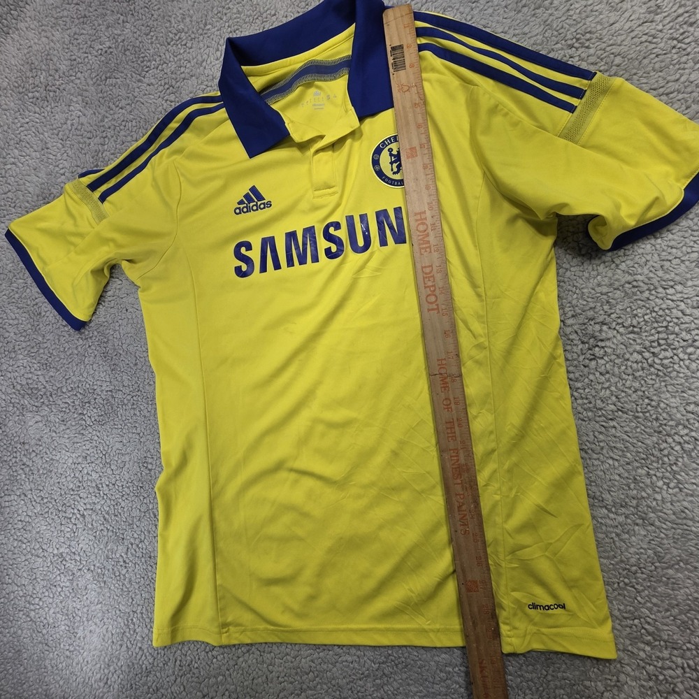 2014 Adidas Chelsea Football Club FC Yellow Jersey Size Large Samsung - Picture 7 of 9